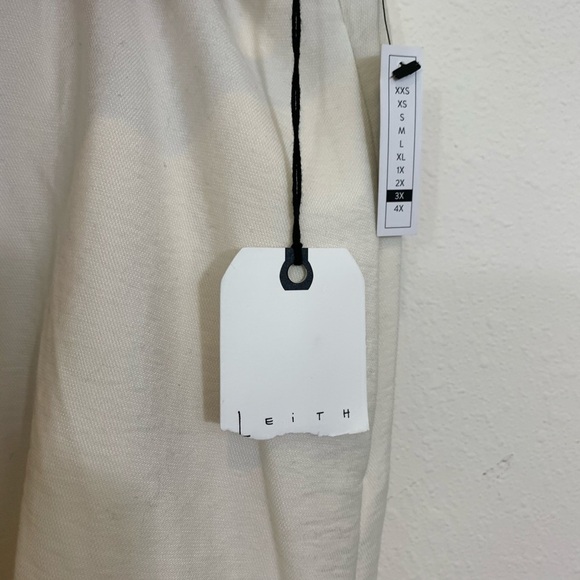 Leith White Ivory High Waisted Shorts Nordstrom - Picture 4 of 9